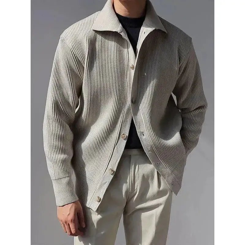 Toleet Y2K Street Style 2022 New Fall Winter Collar Casual Solid Knitwear Cardigan Sweater Men's Fashion Sweater Coat