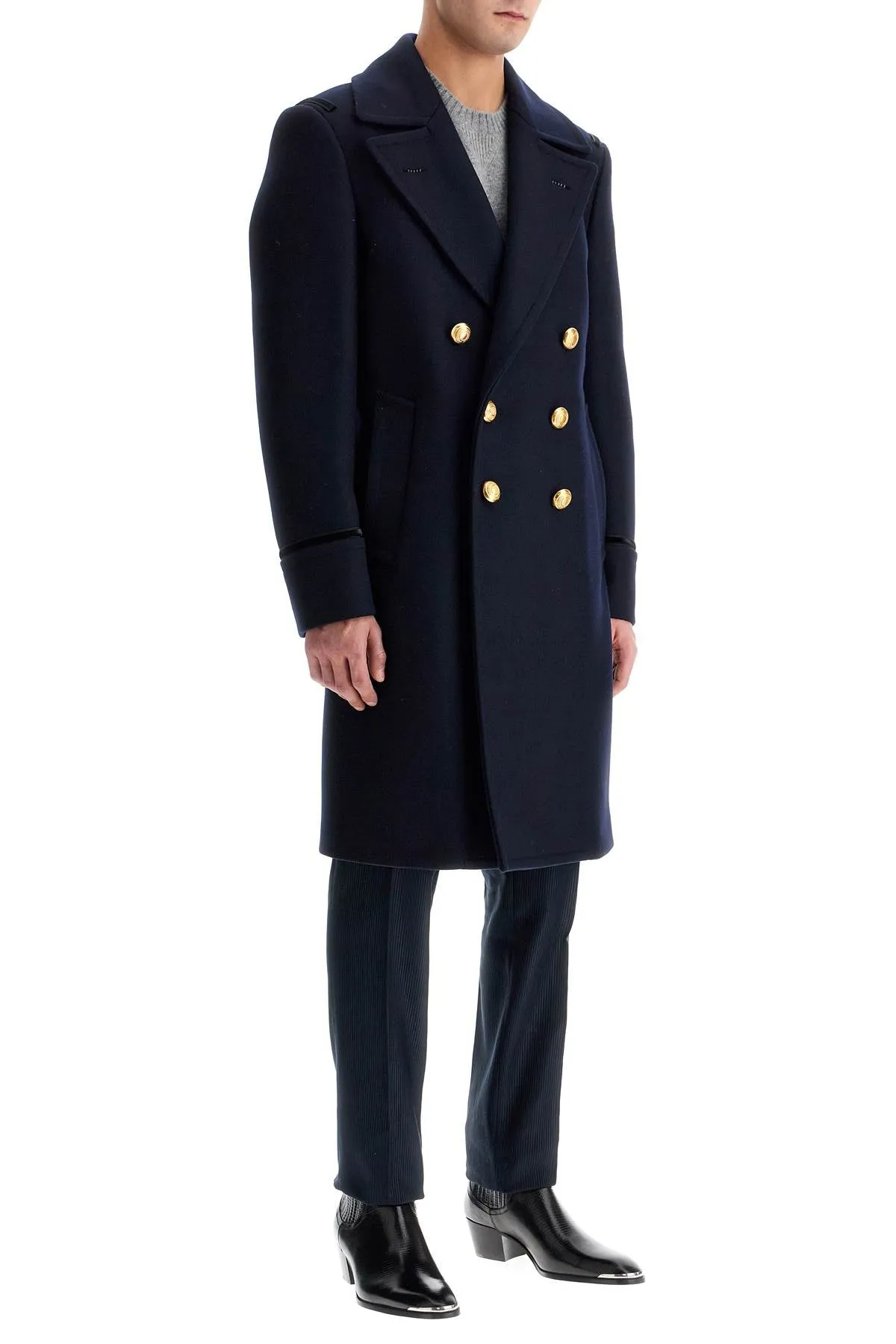 Tom Ford double-breasted wool felt coat