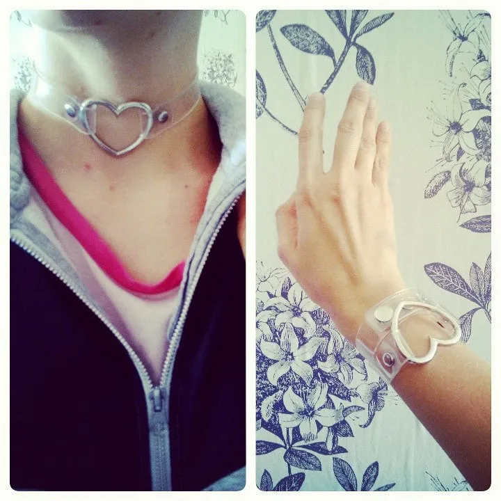 Transparent Heart Choker