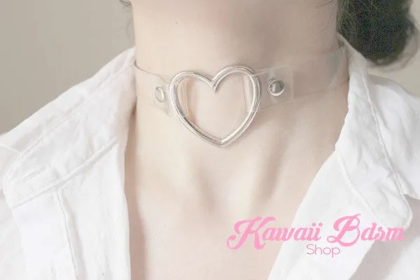 Transparent Heart Choker