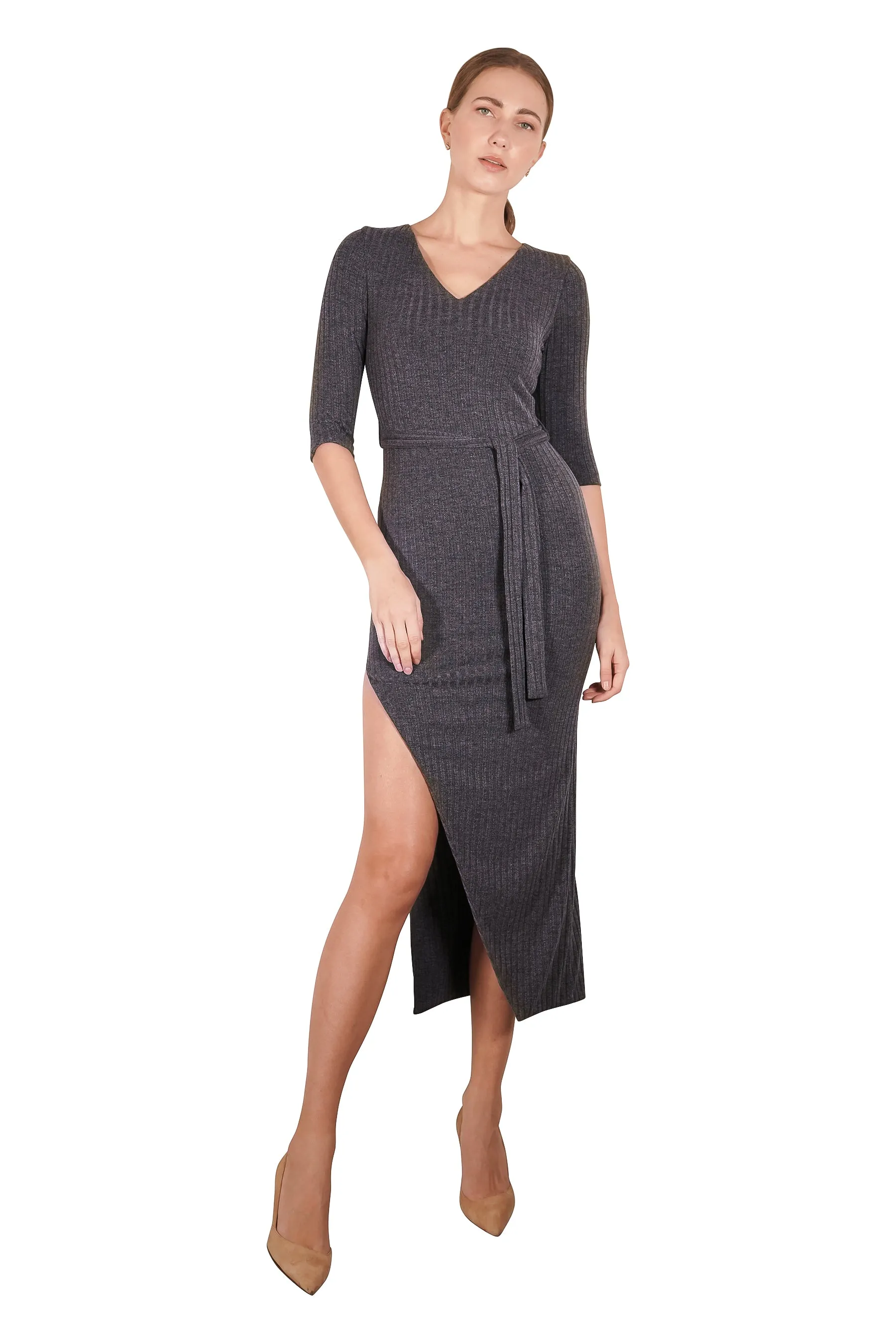 Trista Mid-Sleeves Maxi Dress