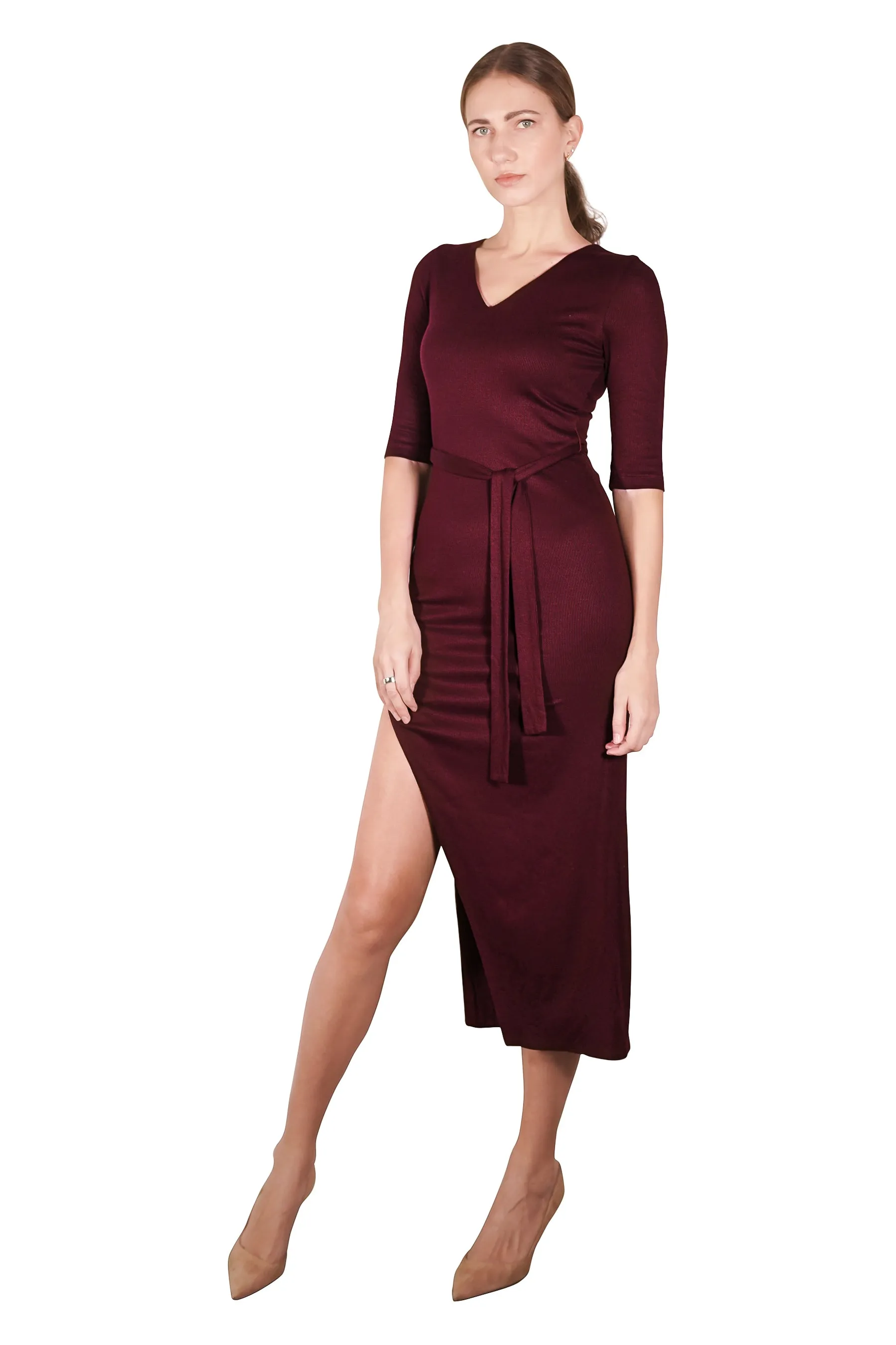 Trista Mid-Sleeves Maxi Dress