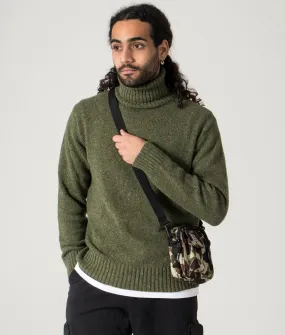 Tweed Knit Roll Neck Jumper