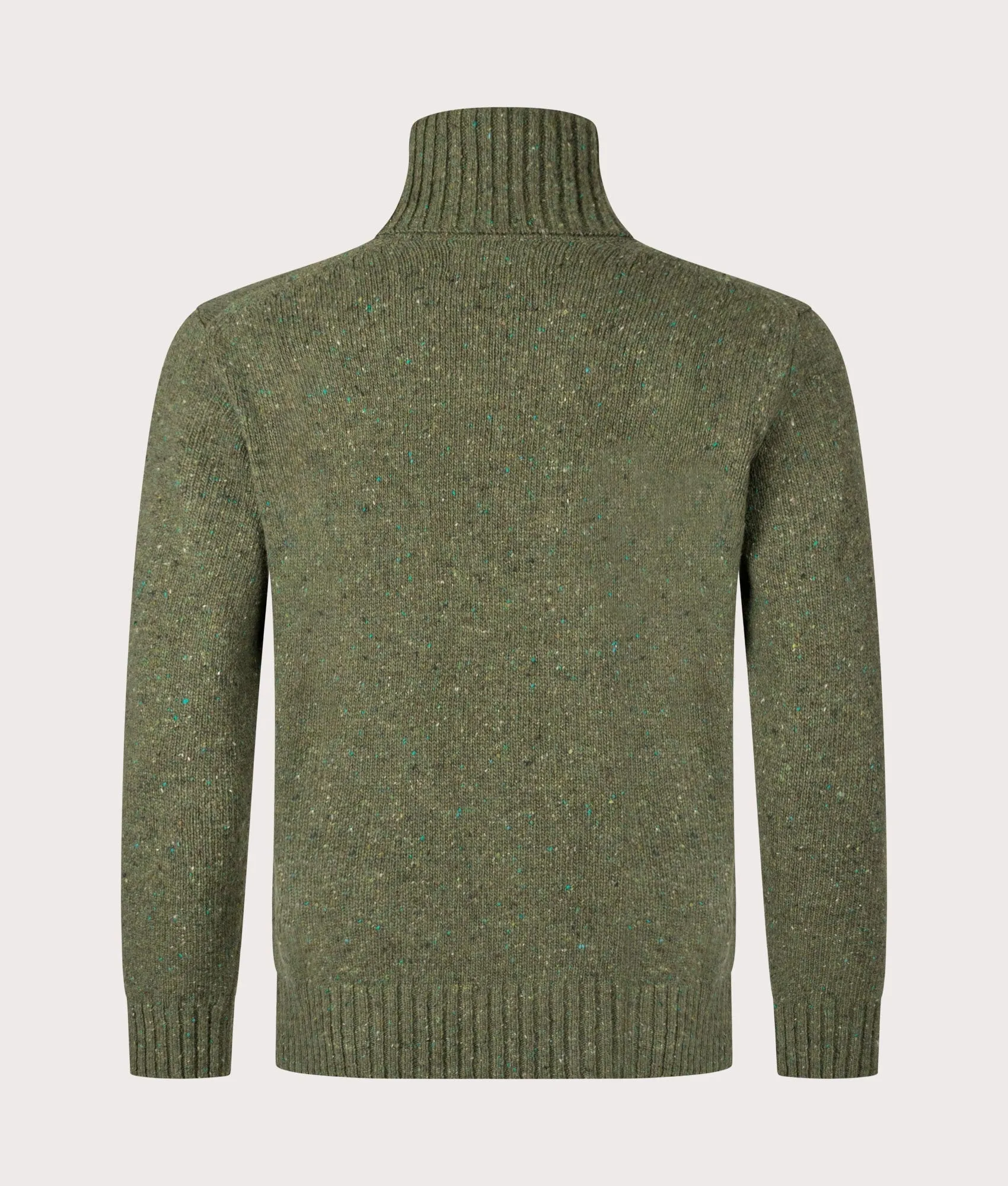 Tweed Knit Roll Neck Jumper