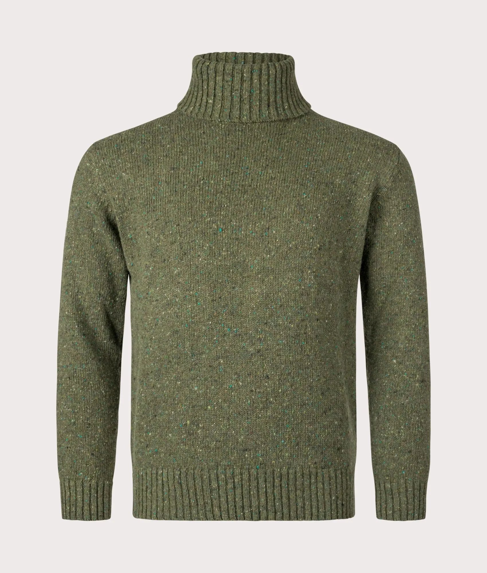 Tweed Knit Roll Neck Jumper