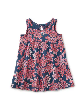 Twirl Tank Baby Dress - Block Print Leaf