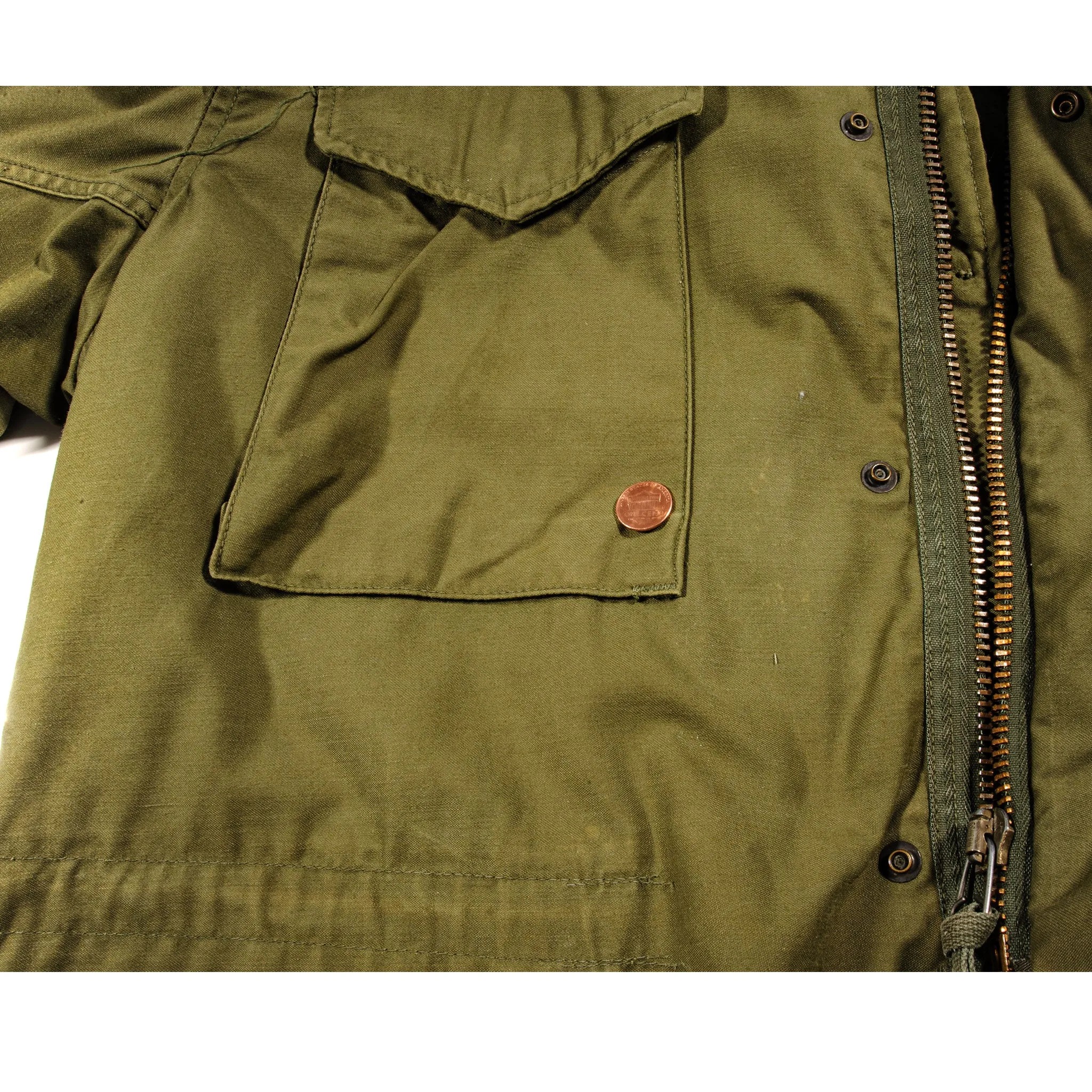 US ARMY M-1965 M65 FIELD JACKET 1977 SIZE LARGE LONG