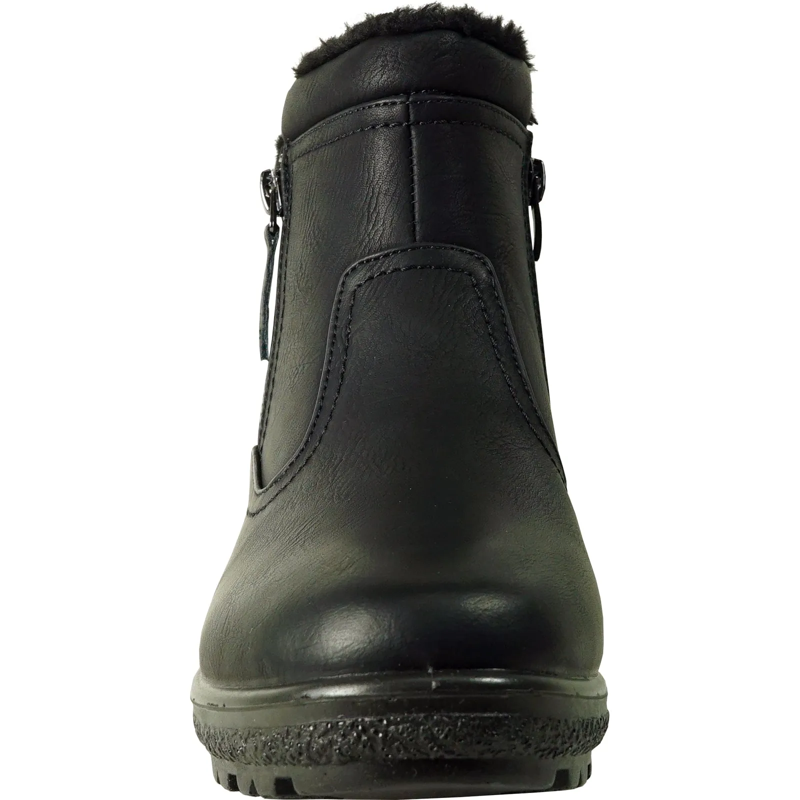 VANGELO Canada Women Boot OY2552 Ankle Winter Fur Casual Boot Black