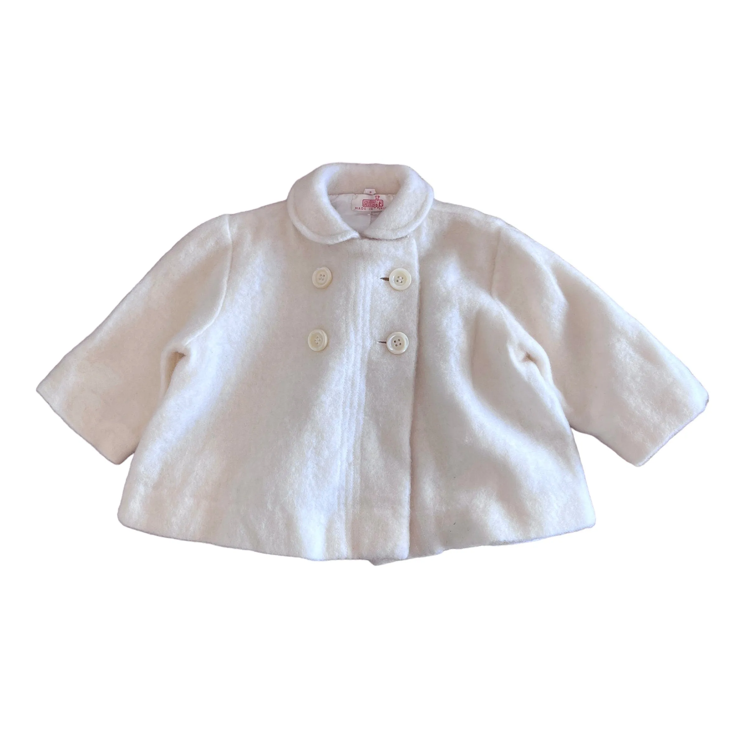 Vintage 1960s Ivory Coat  6-9 Months