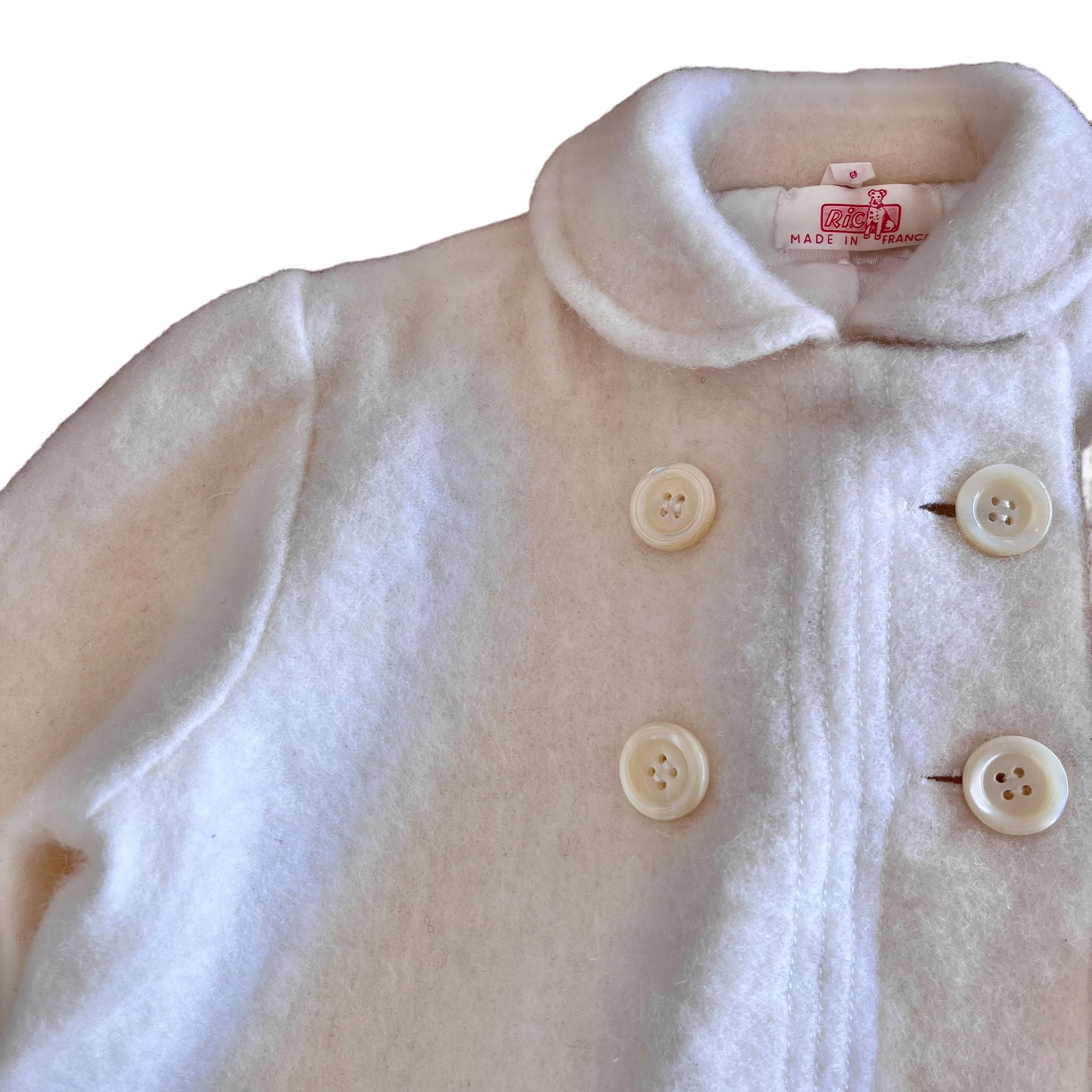 Vintage 1960s Ivory Coat  6-9 Months