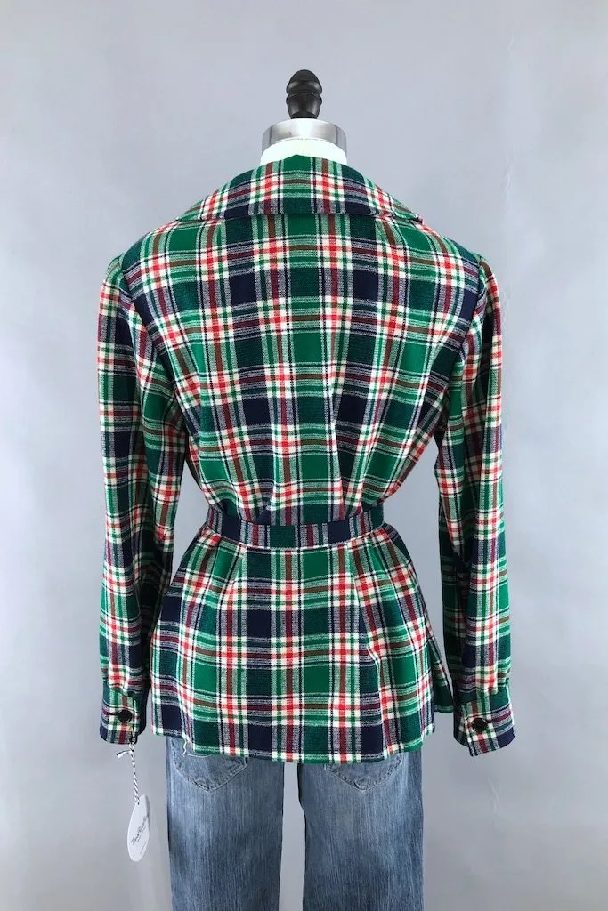 Vintage Plaid Wool Pendleton Jacket