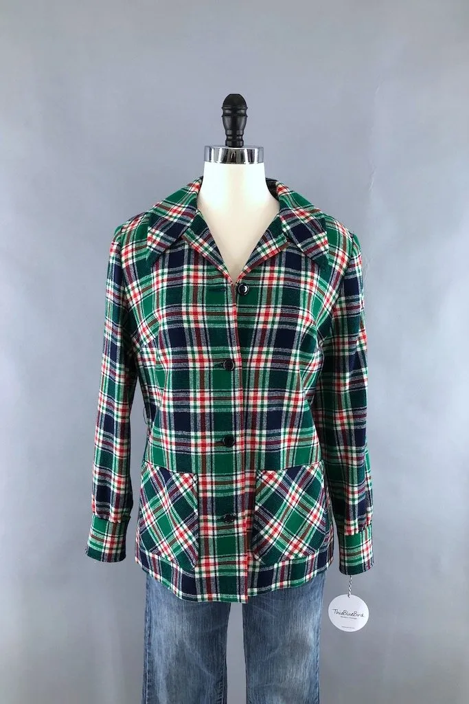 Vintage Plaid Wool Pendleton Jacket