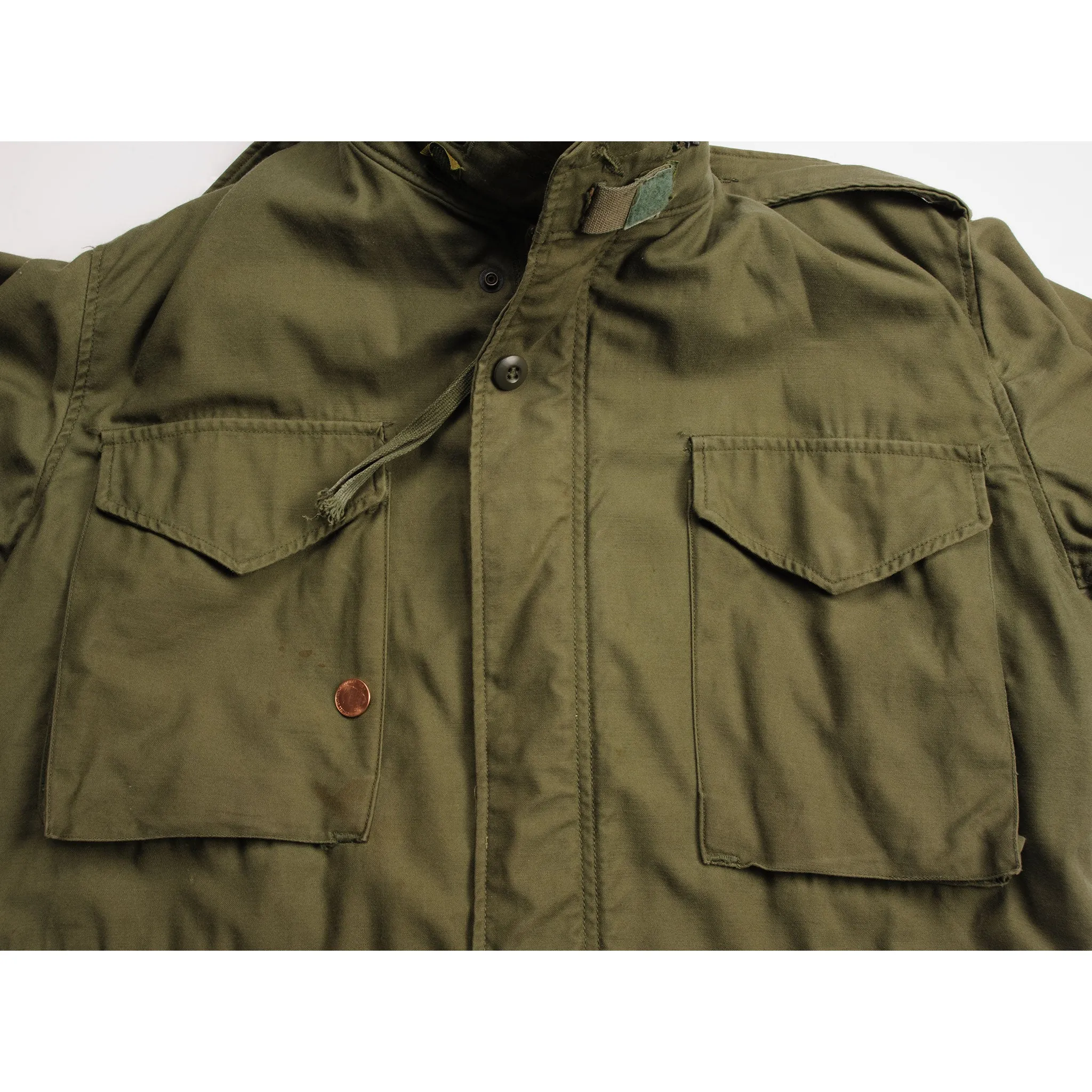 VINTAGE US ARMY M-1965 M65 FIELD JACKET 1969 VIETNAM WAR SIZE MEDIUM REGULAR