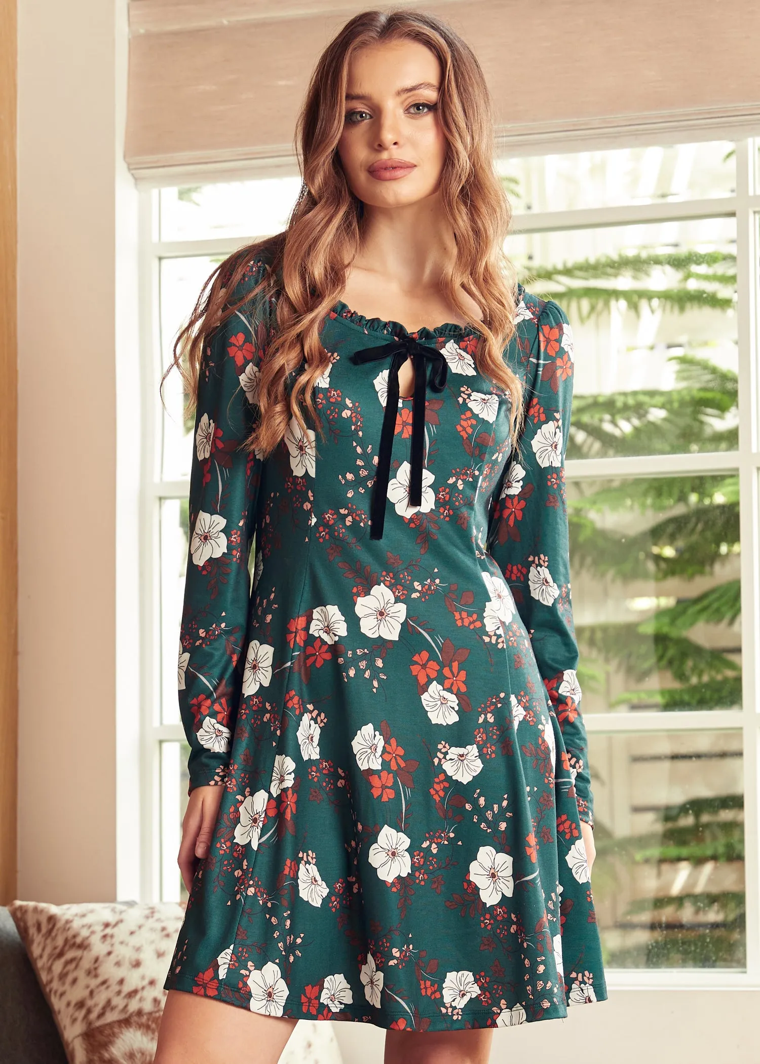 Woodstock Wanderer Scoopneck Fit & Flare Dress