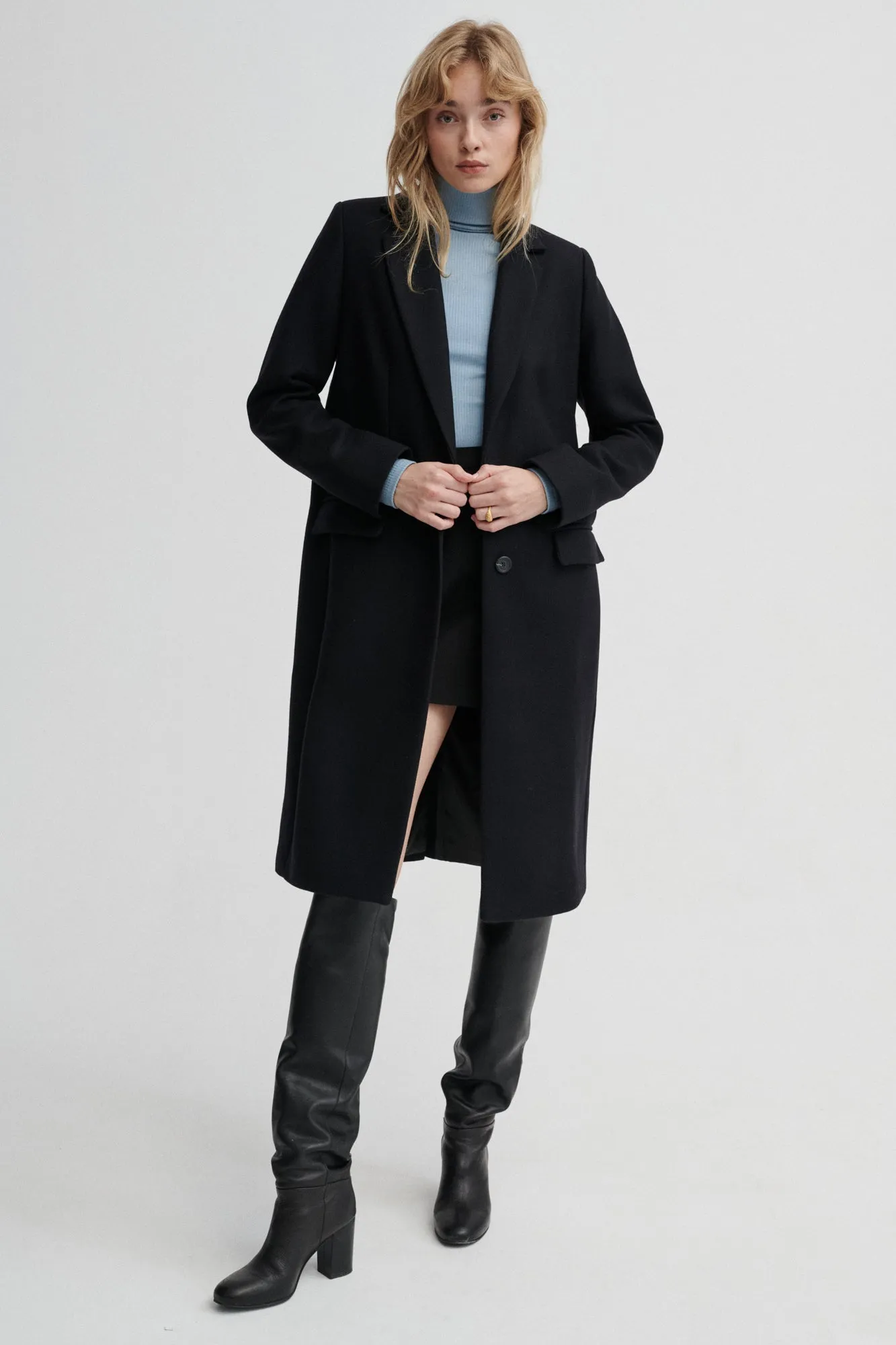 Wool blend coat  / 18 / 06 / night blue