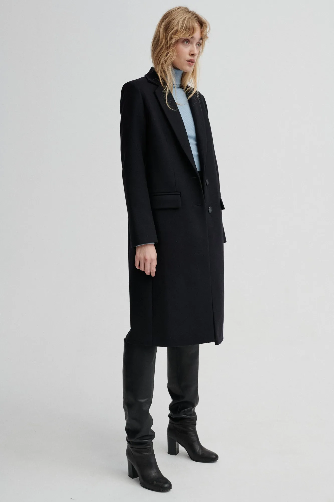 Wool blend coat  / 18 / 06 / night blue