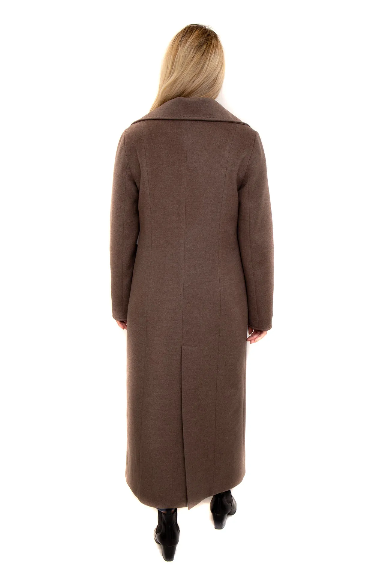 Wool Blend Coat Dark Camel