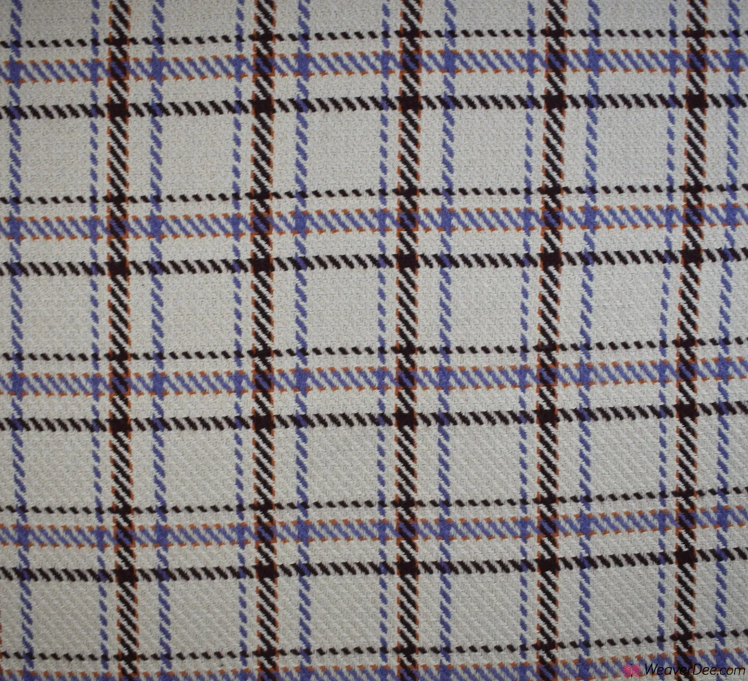 Wool Blend Fabric - Large Check - Beige