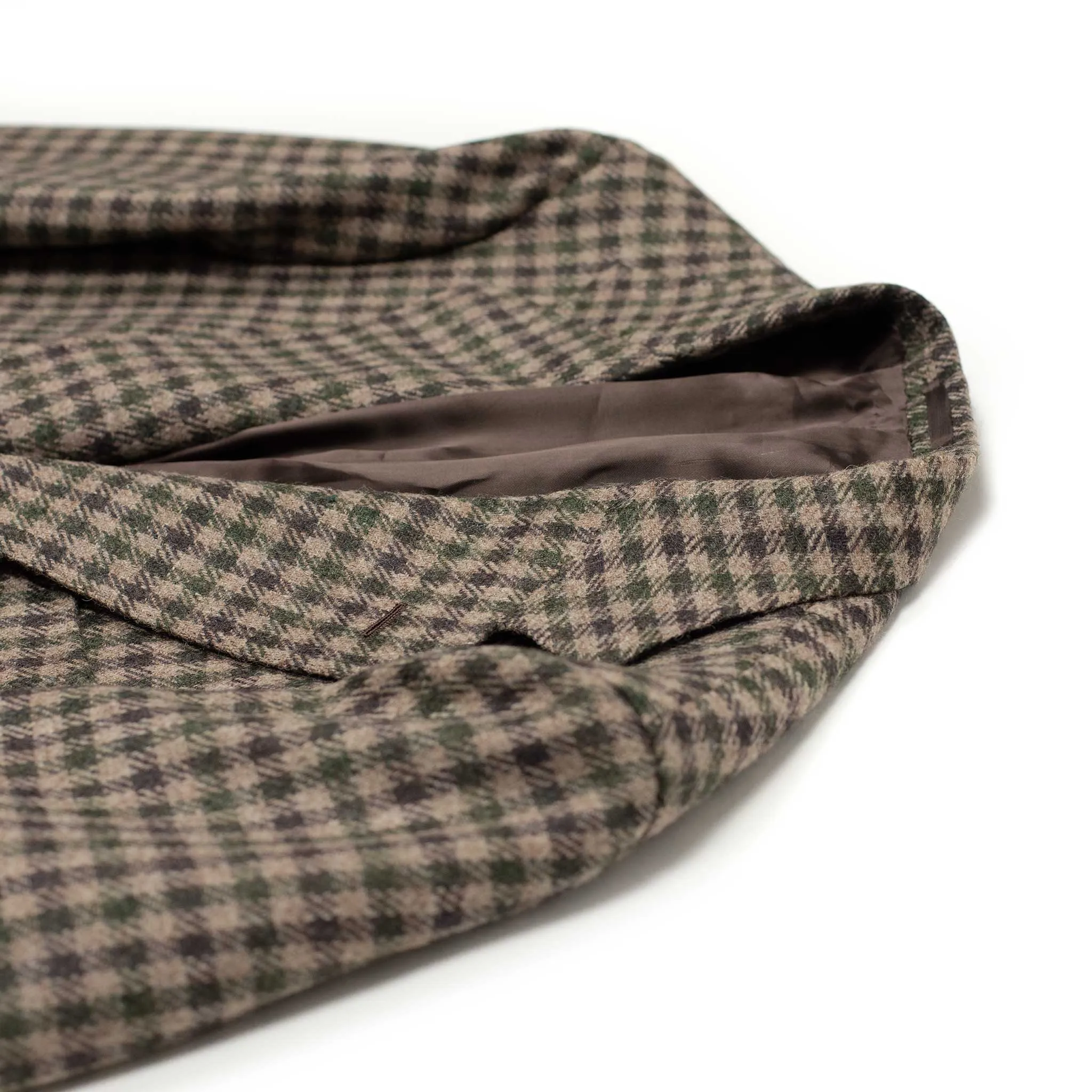 x Sartoria Carrara: Sport coat in brown and green gunclub Fox Tweed