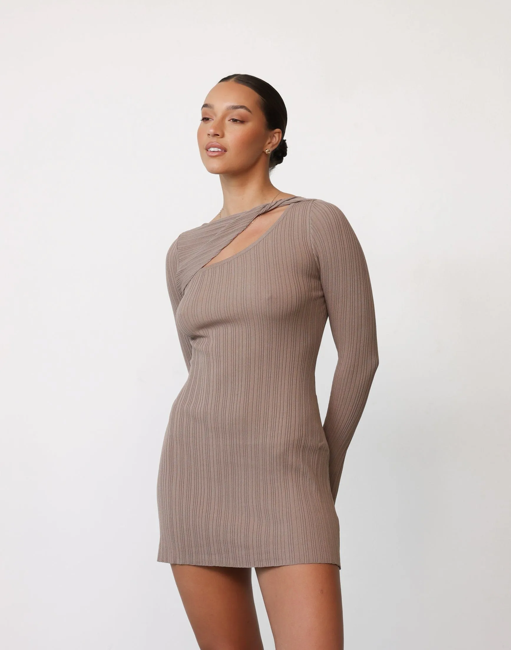 Yasmin Mini Dress (Mocha)