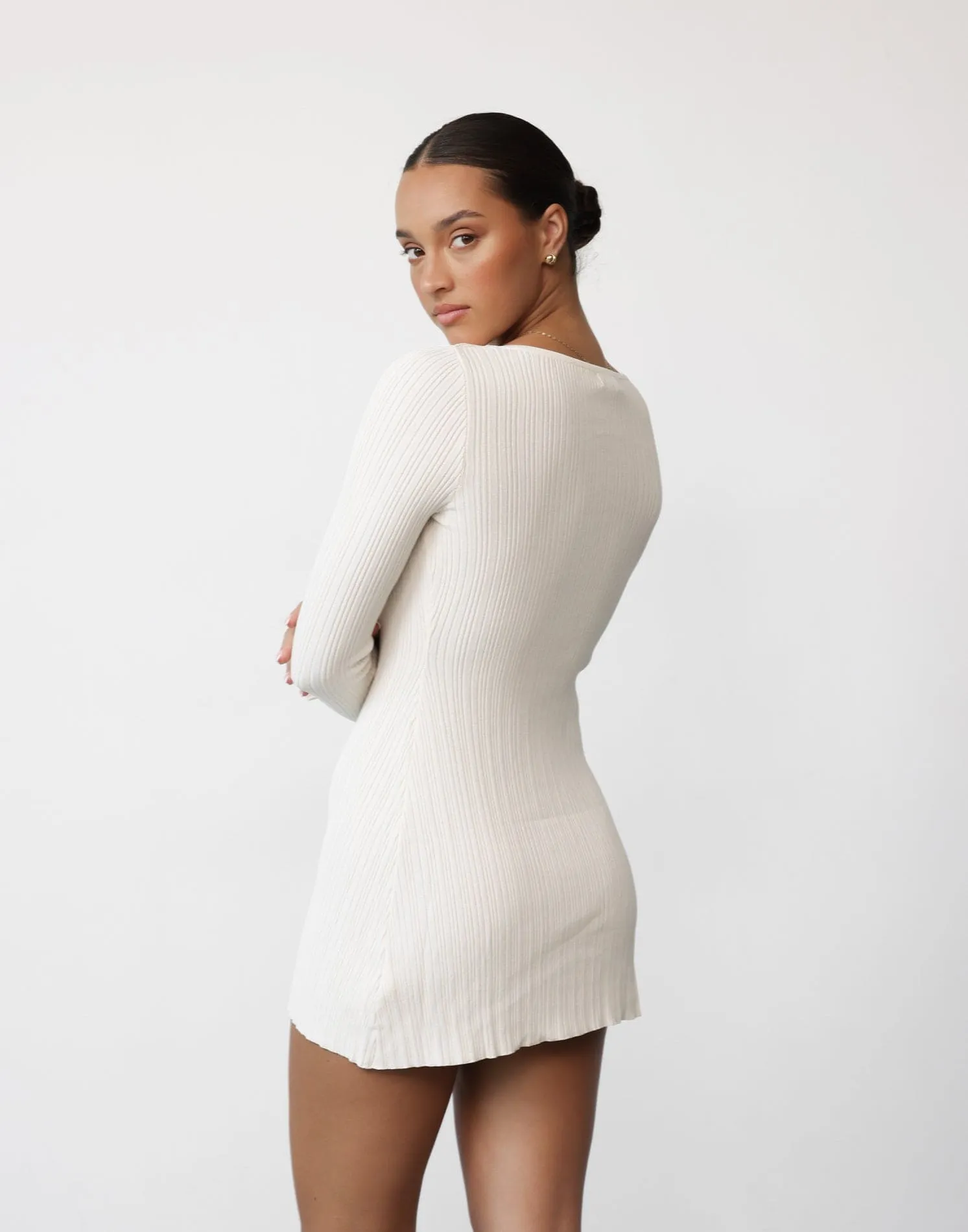 Yasmin Mini Dress (Oat)