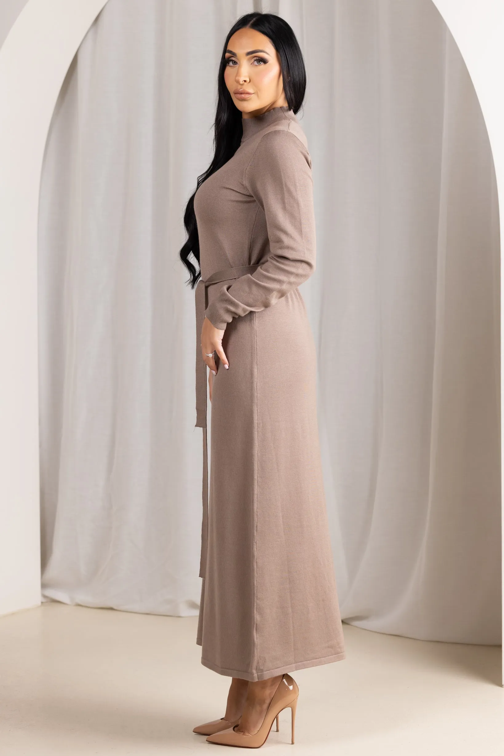 Yolaine Pocket Knit Cardi and Dress Set