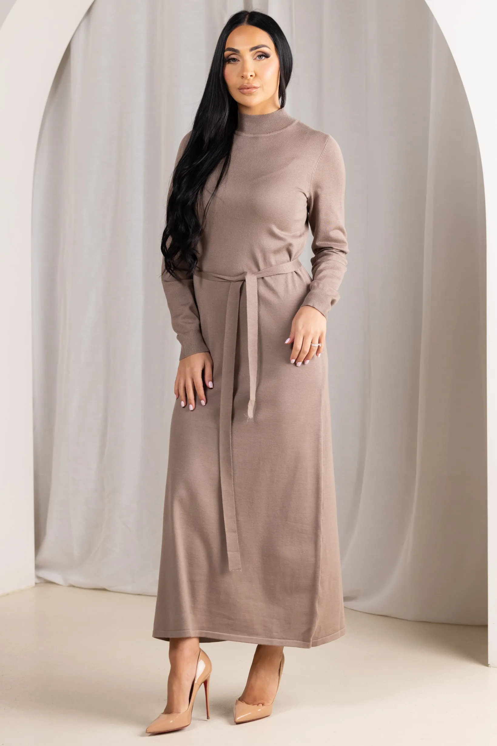 Yolaine Pocket Knit Cardi and Dress Set