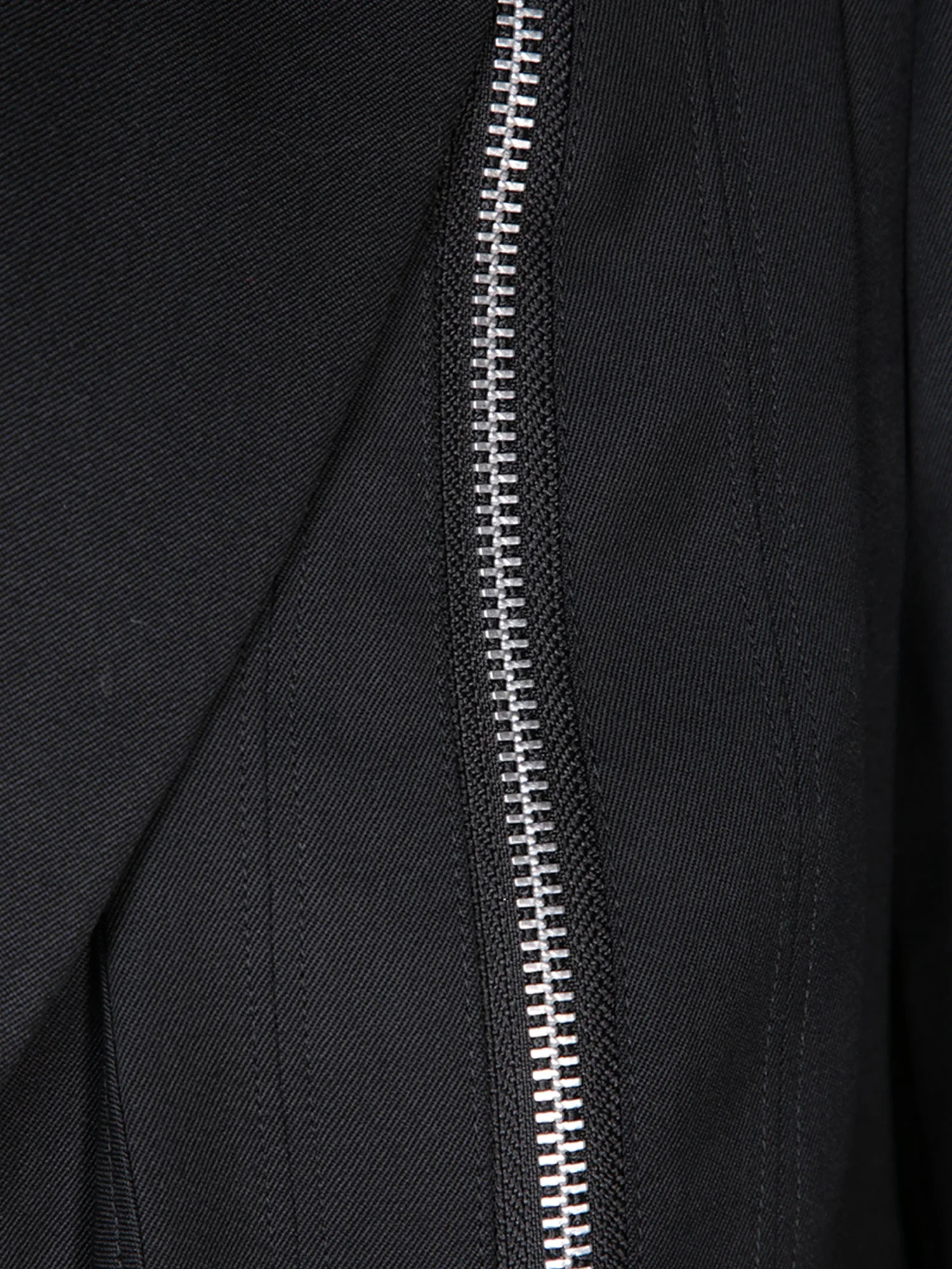 Zip details black coat